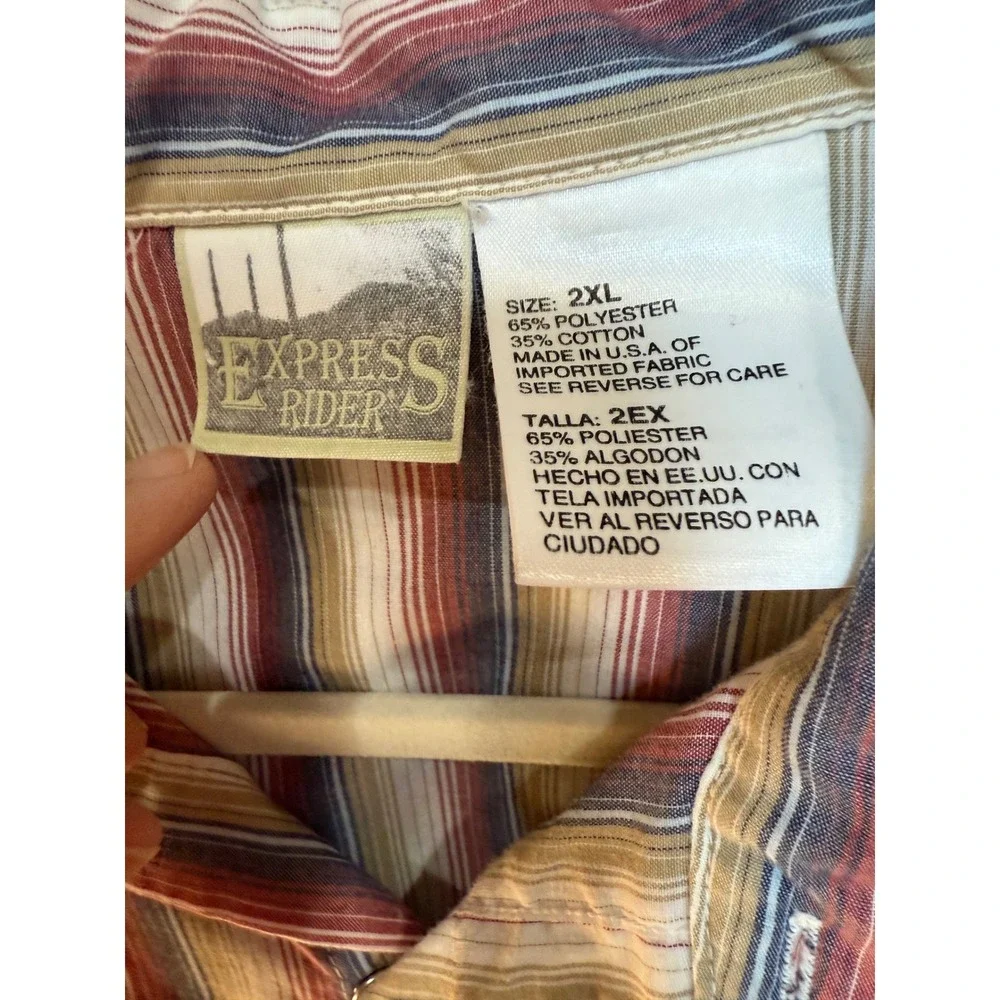 Express Rider Vintage Western Shirt 2XL - Picture 4 of 5